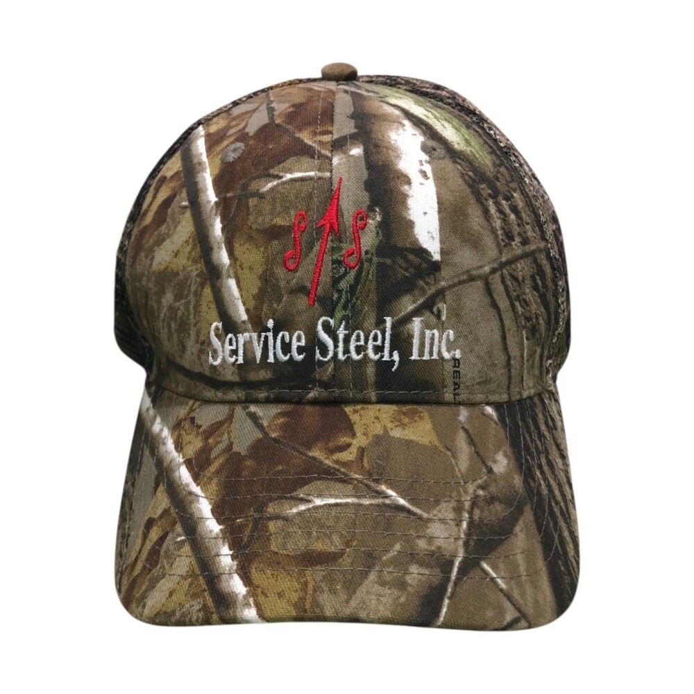 Towsleys Realtree AP Service Steel Inc Camo Mesh Trucker Hat Adjustable NWT OSFM